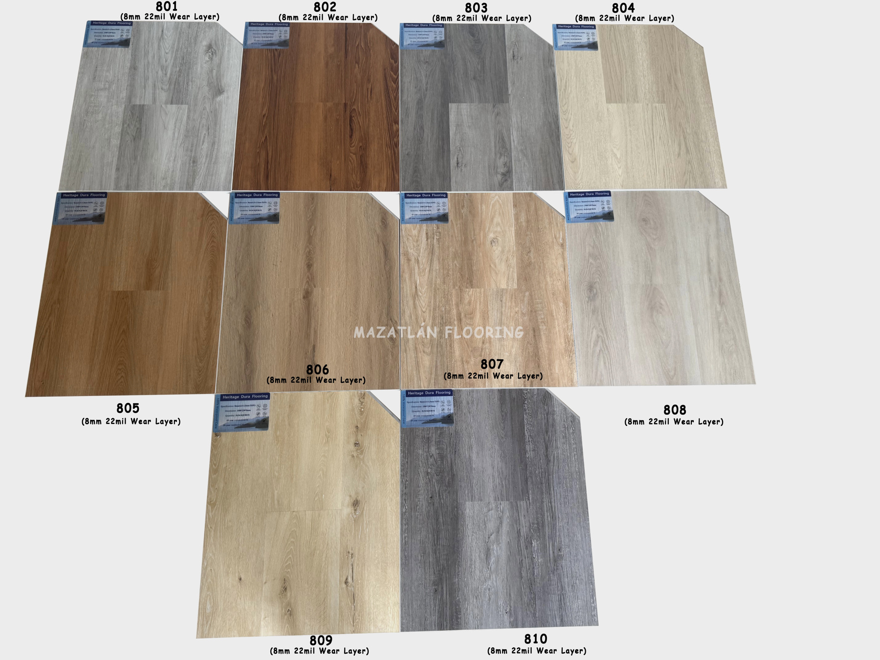 8mm SPC flooring collection