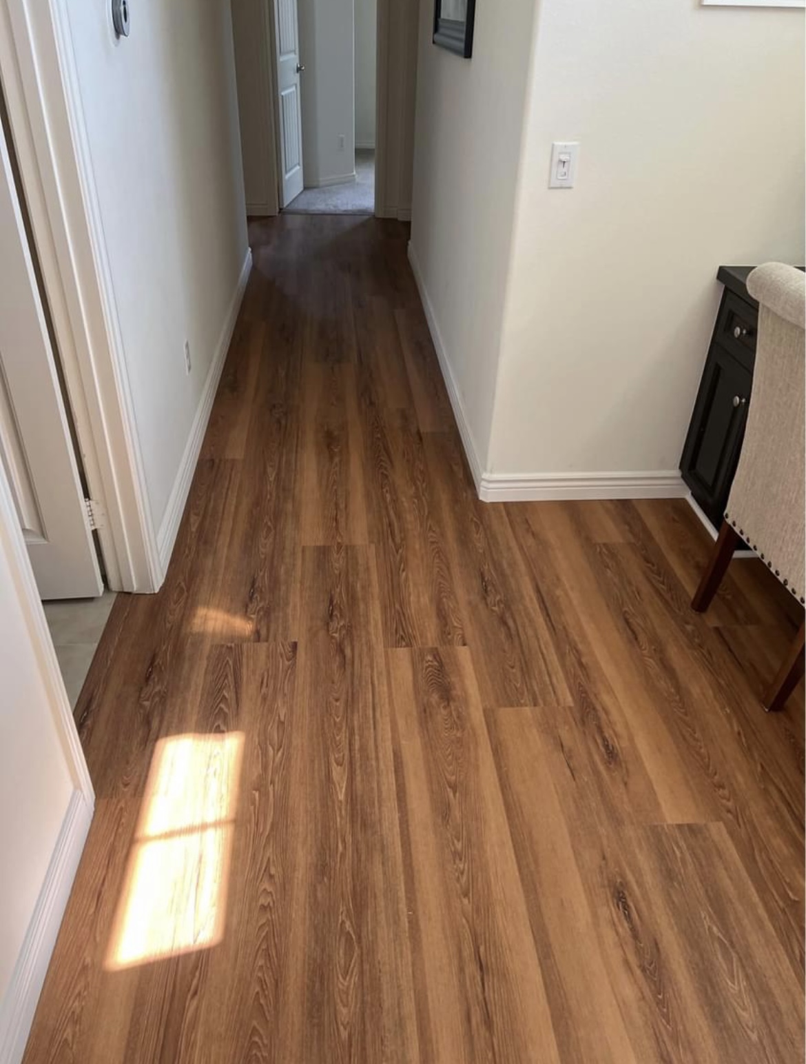 802 flooring installed in a hallway