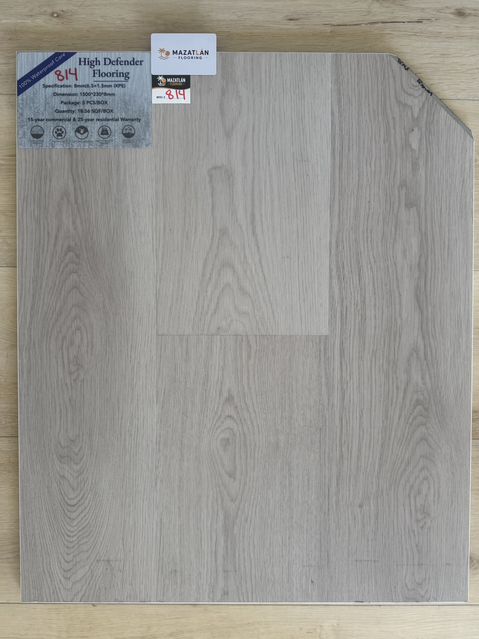 814 8mm flooring sample